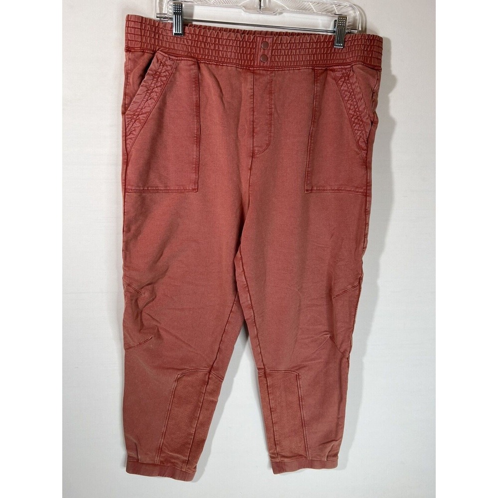 Saturday Sunday Women's Joggers M Faded Red Elastic Waist